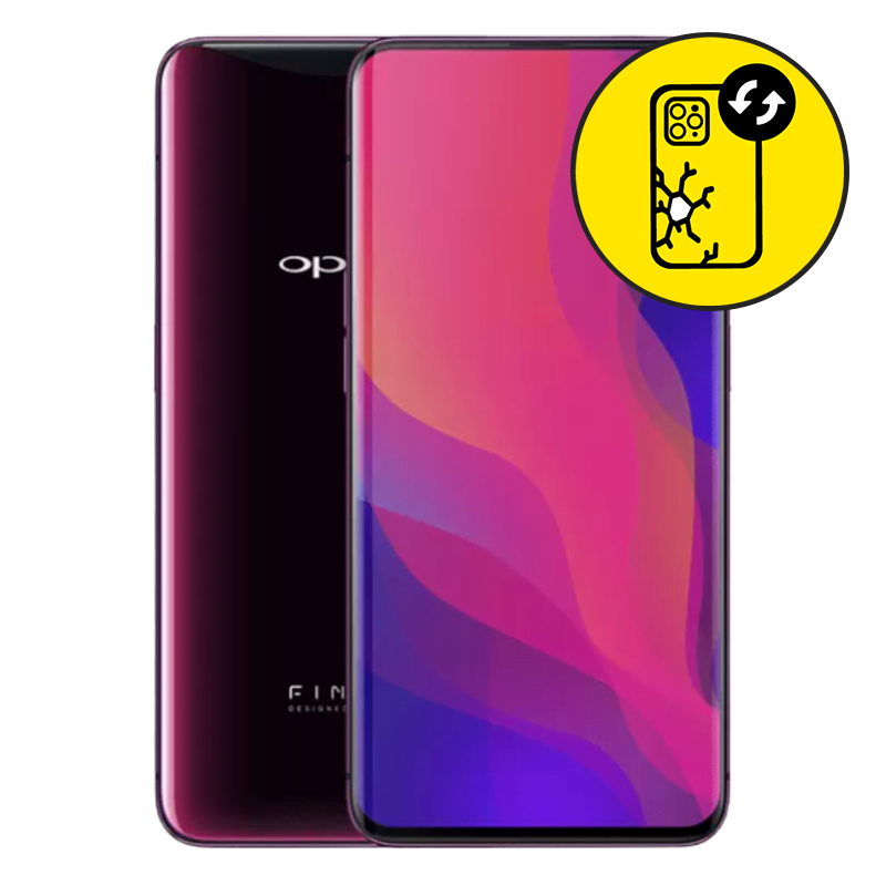 Oppo Find X Bordeaux Red Back Glass Replacement