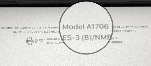 macbook model identifier
